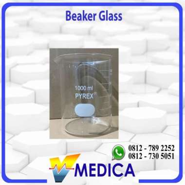 Gelas Kimia Beaker Glass Pyrex 1000ml
