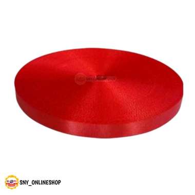 1 Roll Tali Lanyard Nylon Nilon 2cm ID Card Bahan Tali ID Card 2cm Merah