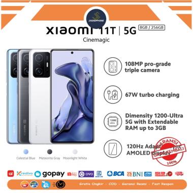 Xiaomi 11T (8GB+256GB) Dimensity 1200 Ultra 108MP Triple Kamera Layar 6.67" AMOLED 5000mAh