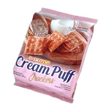 BISKITOP - SUGAR PUFF 290gr Biskuit Kue Kering Anak Dewasa Enak Renyah Biscuit Rasa Gula Manis CREAM