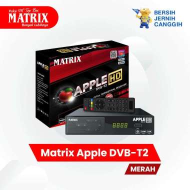 MATRIX STB DVBT-2 APPLE HD MERAH | Set Top Box Matrix IPTV