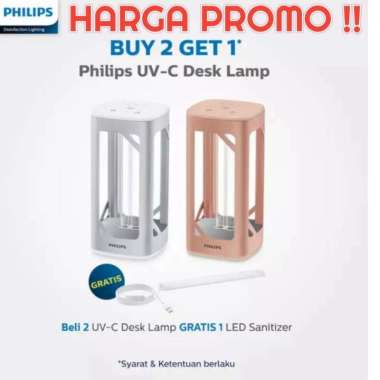 Philips UVC Desk Lamp Lampu UV Steril Ruangan Silver