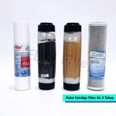 Paket 4 Catridge 10inch 5 Tahap - Filter Air Sumur - Filter Air Ledeng