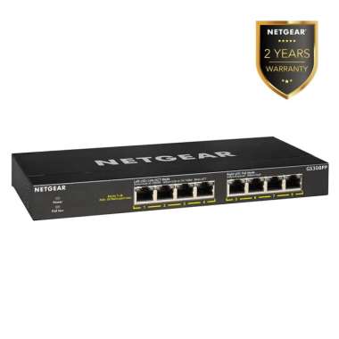 Netgear GS308PP 8 Port Gigabit Ethernet SOHO PoE+ Unmanaged Switch W
