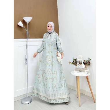 Zatulini Dress - Gamis Terbaru Diora Silk Dress Wanita Lengan Panjang Ruffle Maxidress Kekinian LD 1