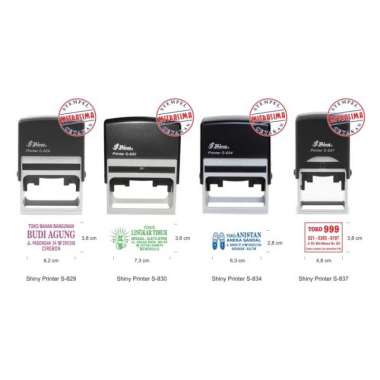 Stempel otomatis shiny custom desain bentuk persegi ukuran besar