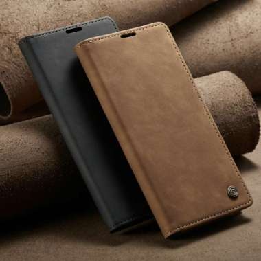 Casing SAMSUNG A34 A54 5G CASE SAMSUNG A54 5G Case Flip Lather Wallet SAMSUNG A54 5G COKELAT MUDA