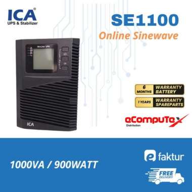UPS ICA SE-1100 SE1100 1000VA 900WATT SINEWAVE UPS GARANSI RESMI