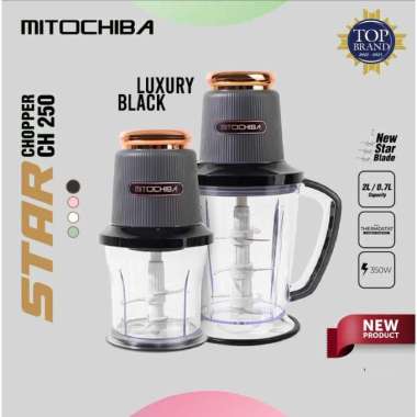 CHOPPER FOOD MITO MITOCHIBA TERBARU CH 250 CH250 BLENDER DAGING BUMBU BUAH KAPASITAS 2 LITER MURAH O