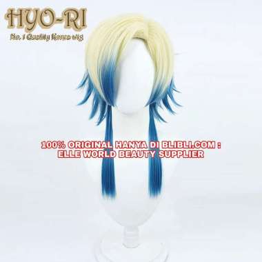 READY STOK - WIG COSPLAY ANIME BLUE LOCK ANIME BLUELOCK WIG MICHAEL KAISER OMBRE BLONDE BLUE BIRU WI