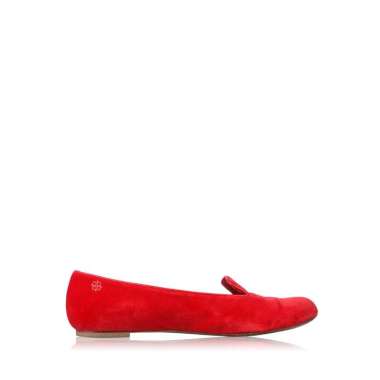 Alexander McQueen Red Suede Flat Shoes Size 39.5