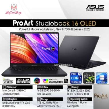 ASUS PROART STUDIOBOOK 16 OLED H7604JI i9-13980HX 16GB 1TB RTX4060 8GB