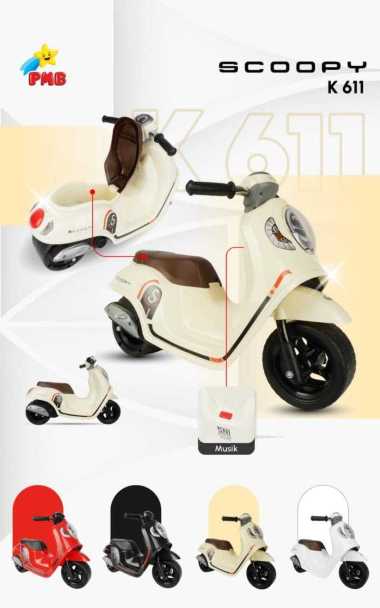 K 611 Mainan Motoran Sepeda Anak FOOT TO FLOOR MOTOR K611 HONDA SCOOPY hitam