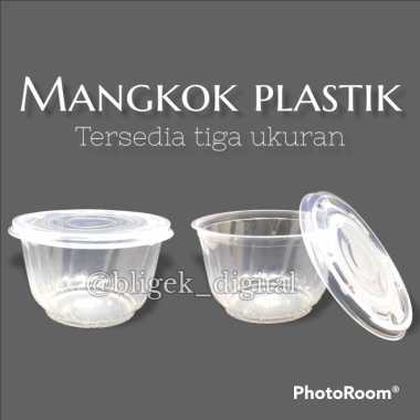 Mangkok Plastik murah + Tutup (isi 12 pcs) Merk Merak Mangkok 4