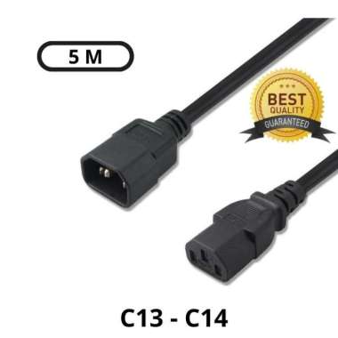 Kabel Power CPU to Monitor C13 C14 Tebal 5 Meter