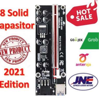 Premium 8 Kapasitor Riser Mining PCIE PCI-E Ver009S 009S Plus GPU VGA