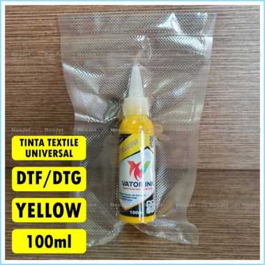 Tinta Textile Universal DTG DTF Vator Ink Sablon Digital Print Custom Yellow Kuning