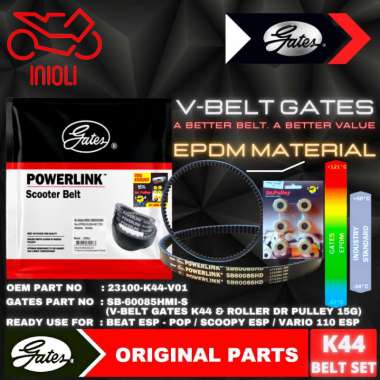 VAN BELT GATES V BELT V-BELT VBELT BELT SET GATES POWERLINK ROLLER DR PULLEY 15 GRAM HONDA BEAT ESP 