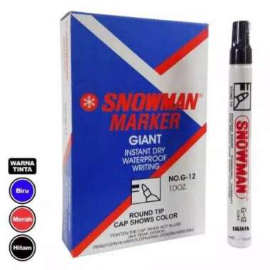 Spidol Snowman permanent G12 Hitam