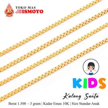 Kalung Emas Anak Polos Santa J5 Ismoyo 3 GR
