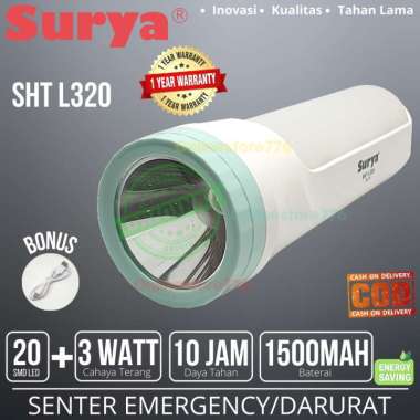 Senter SURYA SHT L320 / Lampu Emergency / Emergency Lamp / Senter LED