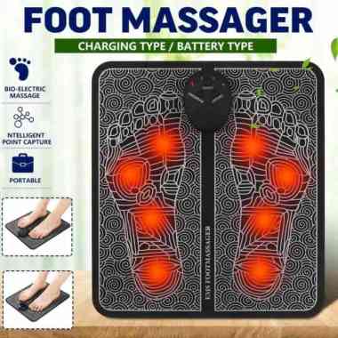 EMS Foot Massager Pad| Alat Pijat kaki Akupuntur Elektrik Recharge USB