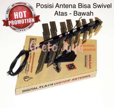 NEW Antena TV FLASH 19D Anten Flazz Antenna LED LCD Tabung Plasma Indoor Sinyal Televisi Tivi