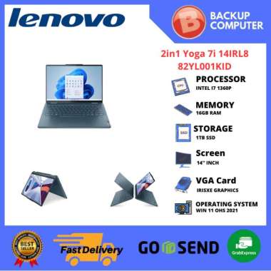 LAPTOP LENOVO 2in1 YOGA 7i 14IRL8 82YL001KID I7 1360P