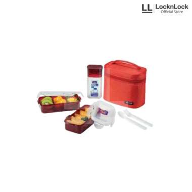 LocknLock - Lunch Box Set - Red Bag (HPL758DR)