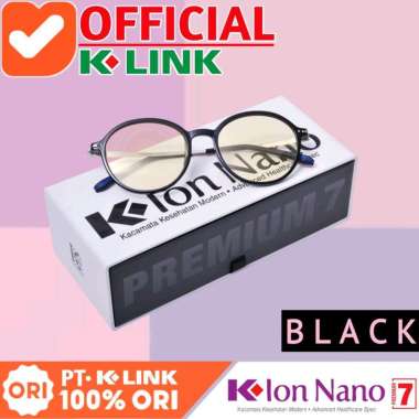 K ION NANO PREMIUM 7 ORIGINAL K LINK FRAME KACAMATA TERAPI DAN KESEHATAN MATA BLACK