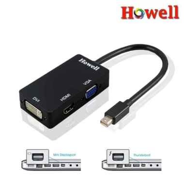 HOWELL KABEL CONVERTER MINI DISPLAYPORT TO HDMI-DVI-VGA