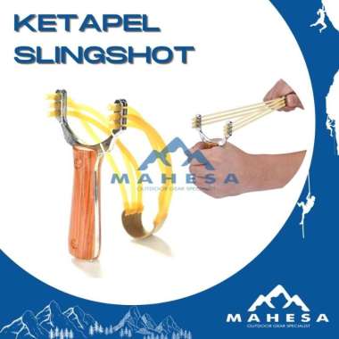 Ketapel Berburu Alumunium Besi Slingshot Catapult Survival Tools