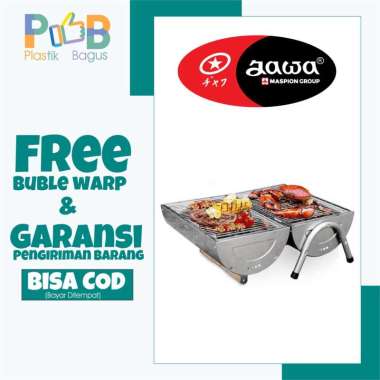 Panggangan Double Stainless Steel Grill bakaran sate barbeque maspion jks