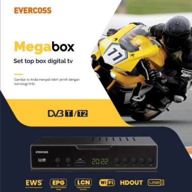 ZS Evercoss Set Top Box Pro Digital TV Receiver Full HD - STB EVERCOSS STB+WIFI DONGLE
