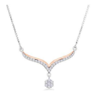 Flower on Whale Tail Necklace (L) AORA 3CL31