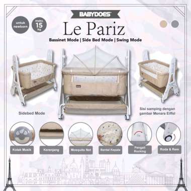 BabyDoes BD 1634 Le Pariz Tempat Tidur Bayi Grey