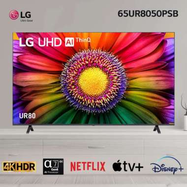 free ongkir khusus wilayah jadetabek LG 65UR8050PSB UR80 65 inch 4K Smart UHD TV with Al Sound Pro