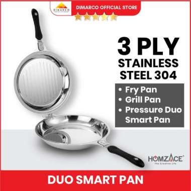 Duo Smart Pan Double Pan Stainless 304 Magnetic Handle 3 in 1