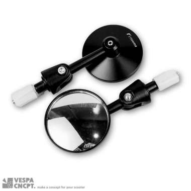 Spion Bar End Mirror Adjustable Rizoma Black Vespa Sprint Primavera Lx