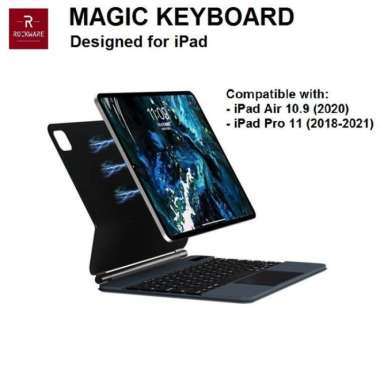ROCKWARE Magic Keyboard Magnetic Designed iPad Air 10.9 - iPad Pro 11