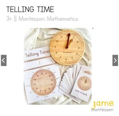 Game Montessori x Beezy Telling Time Acivity + Learning Clock Clock Only