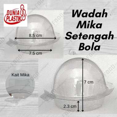 50pcs Wadah Mika Puding Kue muffin Cake Tart Setengah Bolu Bulat MINI Mika Puding Mini