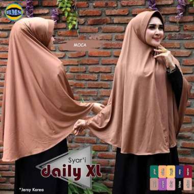 Alsyahra Exclusive Khimar Jumbo polos terbaru / kerudung hijab MOCCA