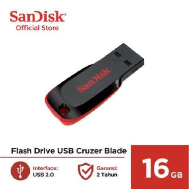 Flashdisk Sandisk 16 32 64 128 gb dijamin Original 100% garansi resmi 16 gb