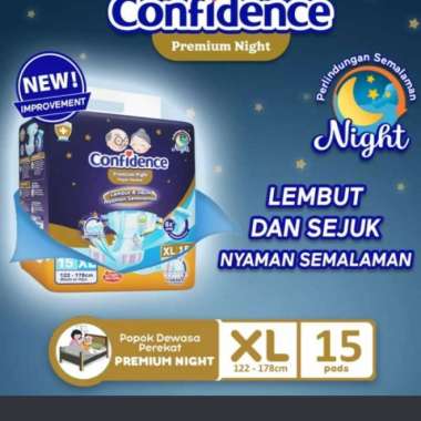 Promo Harga Confidence Adult Diapers Premium Night XL15 15 pcs - Blibli