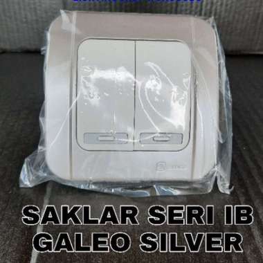 saklar seri tunggal broco / saklar lampu tertanam IB broco galeo Silver