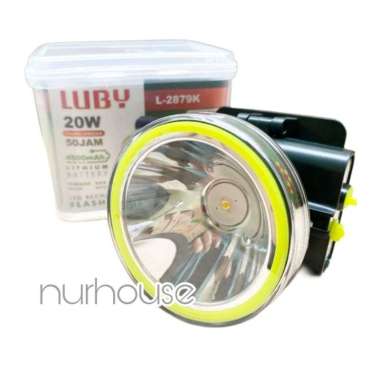 SENTER KEPALA LUBY L- 2888 20 WATT BATERAI 8000MAH tahan 50 jam 2879 kuning