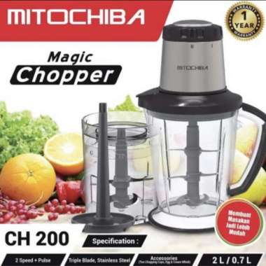 Mitochiba Chopper CH200 Juicer Blender Penggiling Daging Multifungsi Multicolor