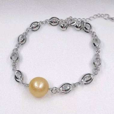 Gelang Wanita Mutiara Laut Asli Mutiara Lombok kd 15 Laut Putih