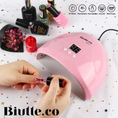 Pengering Kutek Kuku UV LED Nail Dryer 36W - Biutte.co Mini-1 - White Pink
